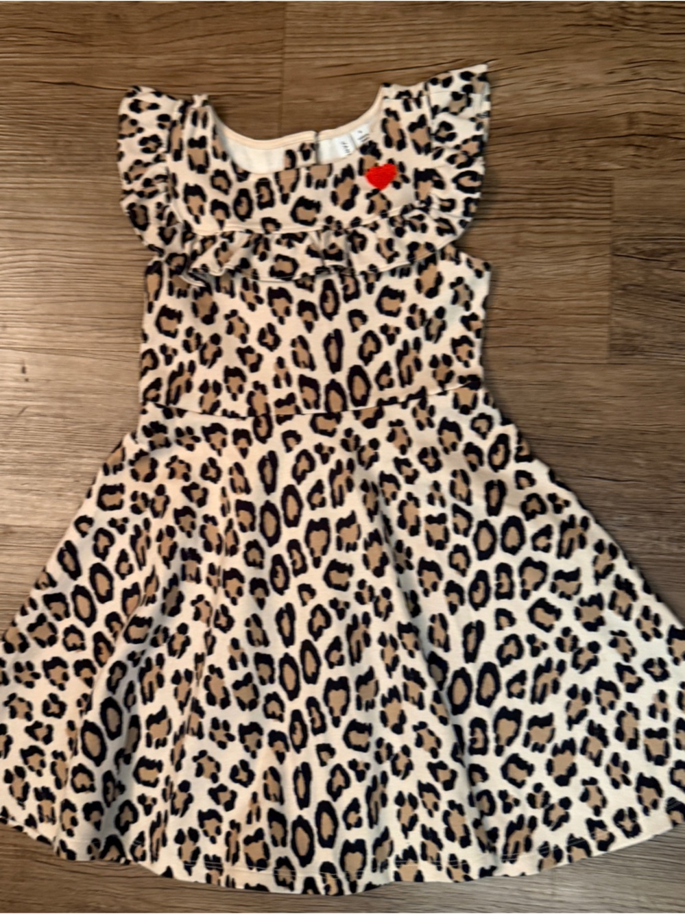 Janie and Jack Beige and Black Leopard Print Girls Dress